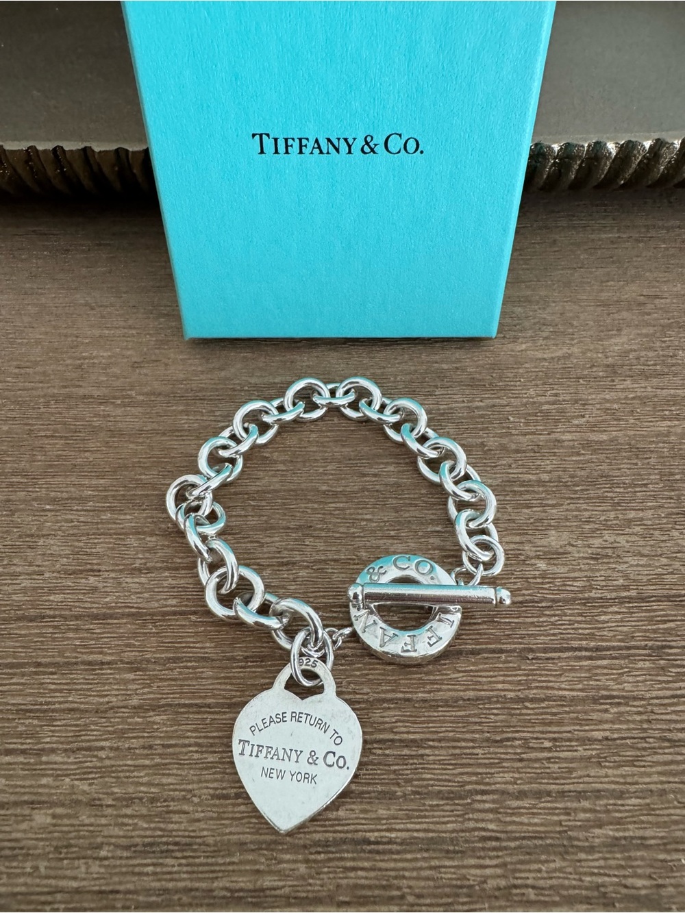 Tiffany & Co. Sterling Silver Heart Tag Toggle Bracelet